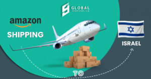 Amazon package being prepared for international shipping to Israel with GlobalShopaholics forwarding service.