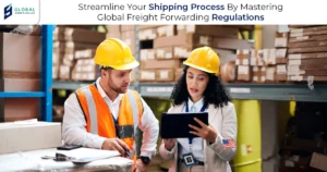 Package labeled for international shipping, illustrating streamlined USA package forwarding and global shipping service.