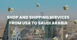 USA to Saudi Arabia package forwarding service showing international shipping process for GlobalShopaholics.com