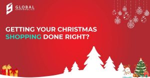 Holiday packages wrapped for Christmas, ready for international shipping with USA address and package forwarding services.