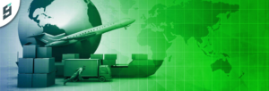Package forwarding process showing USA address label on parcel for international shipping and parcel consolidation services.