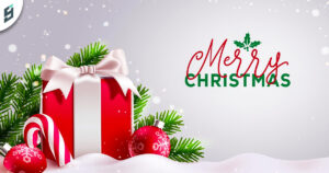Festive holiday scene with gifts symbolizing package forwarding, USA address, parcel consolidation, and international ship...