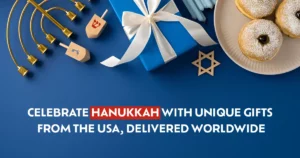 Celebrate Hanukkah with unique gifts delivered worldwide using GlobalShopaholics USA package forwarding service.