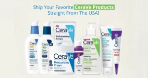 CeraVe skincare products available for international shipping and USA package forwarding on GlobalShopaholics.com