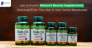Nature’s Bounty Supplements package ready for international shipping with GlobalShopaholics USA forwarding service