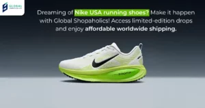 Nike USA running shoes available with GlobalShopaholics international shipping and USA package forwarding services.