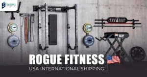 Rogue Fitness gear packaged and ready for international shipping with USA forwarding service by GlobalShopaholics.com