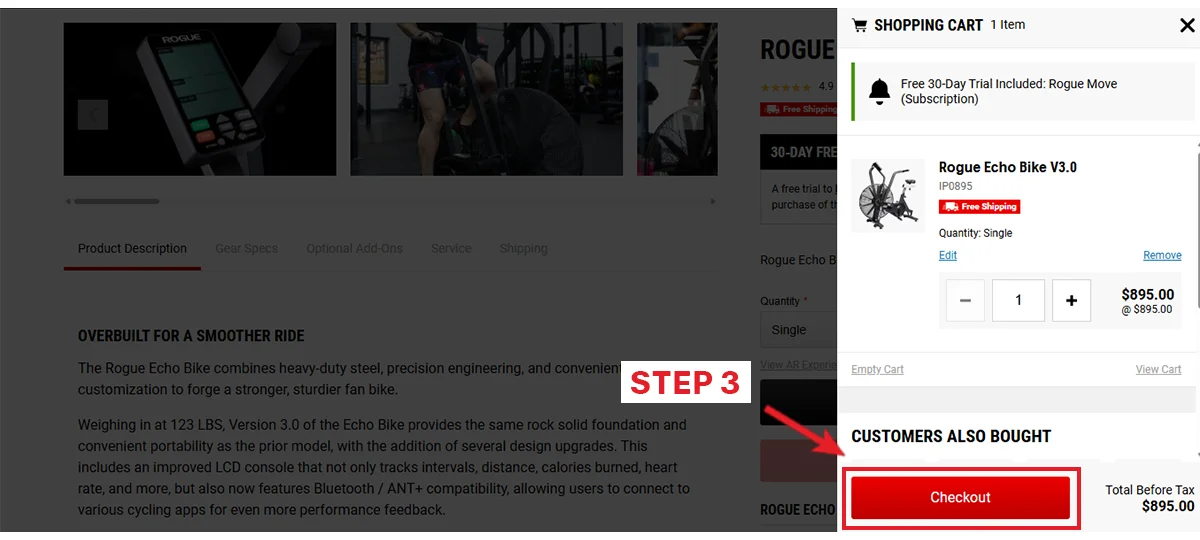 Step 3: Click On Checkout