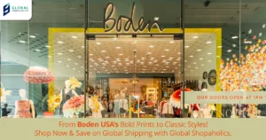 Boden USA clothing package ready for international shipping and forwarding with GlobalShopaholics service