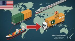 cargo package forwarding from USA to Pakistan and make an arow on the Traller's contaner from US to Pakistan