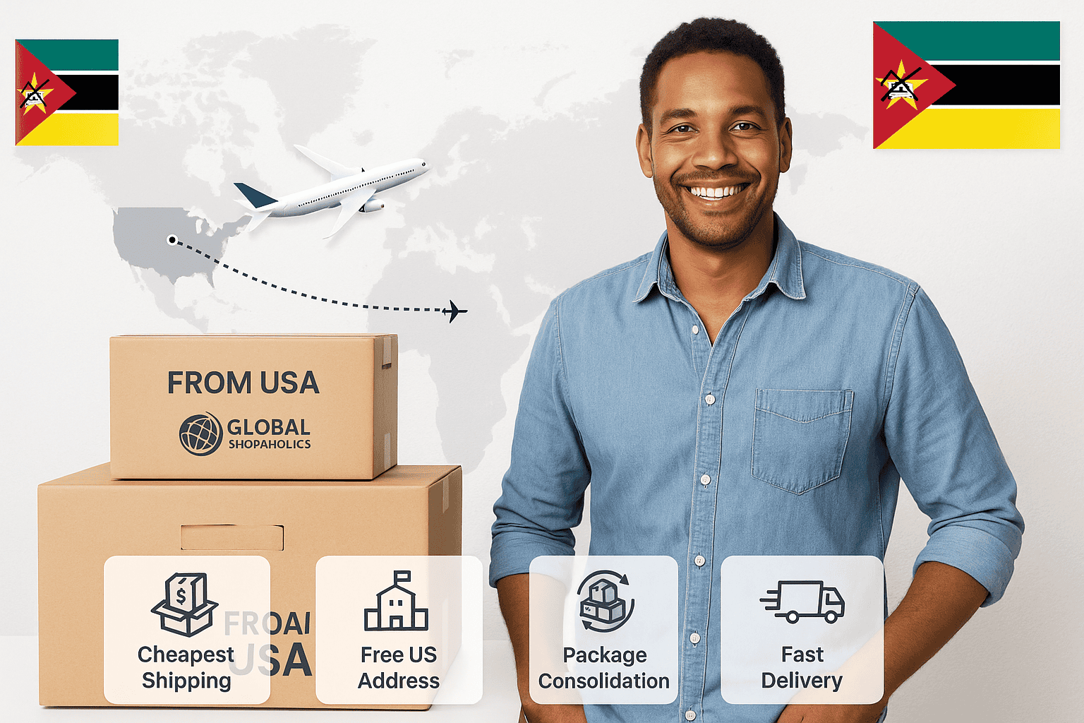Cheapest Shipping to Mozambique from the US-1