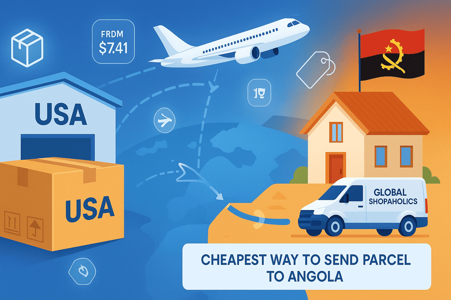 Global Shopaholics shipping freight forwarding to Angola