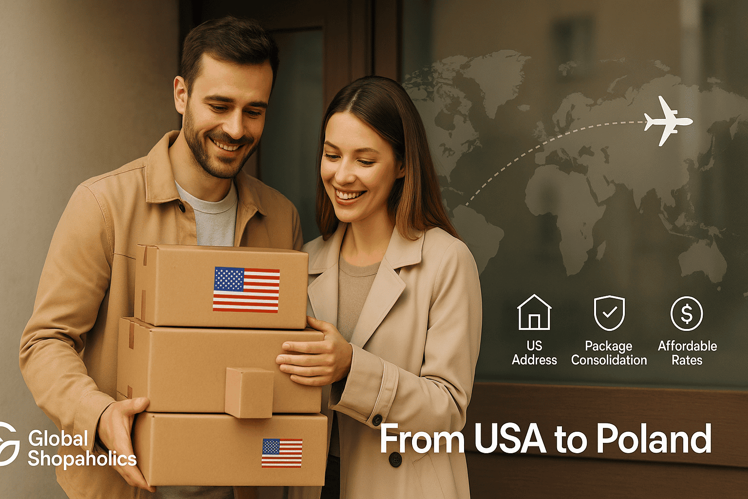 Cheap Shipping from USA to Poland with Global Shopaholics.