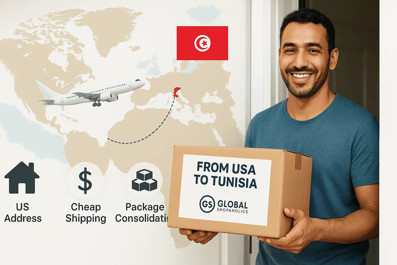 Want Cheap Shipping to Tunisia from the USA? Global Shopaholics Makes It Easy!