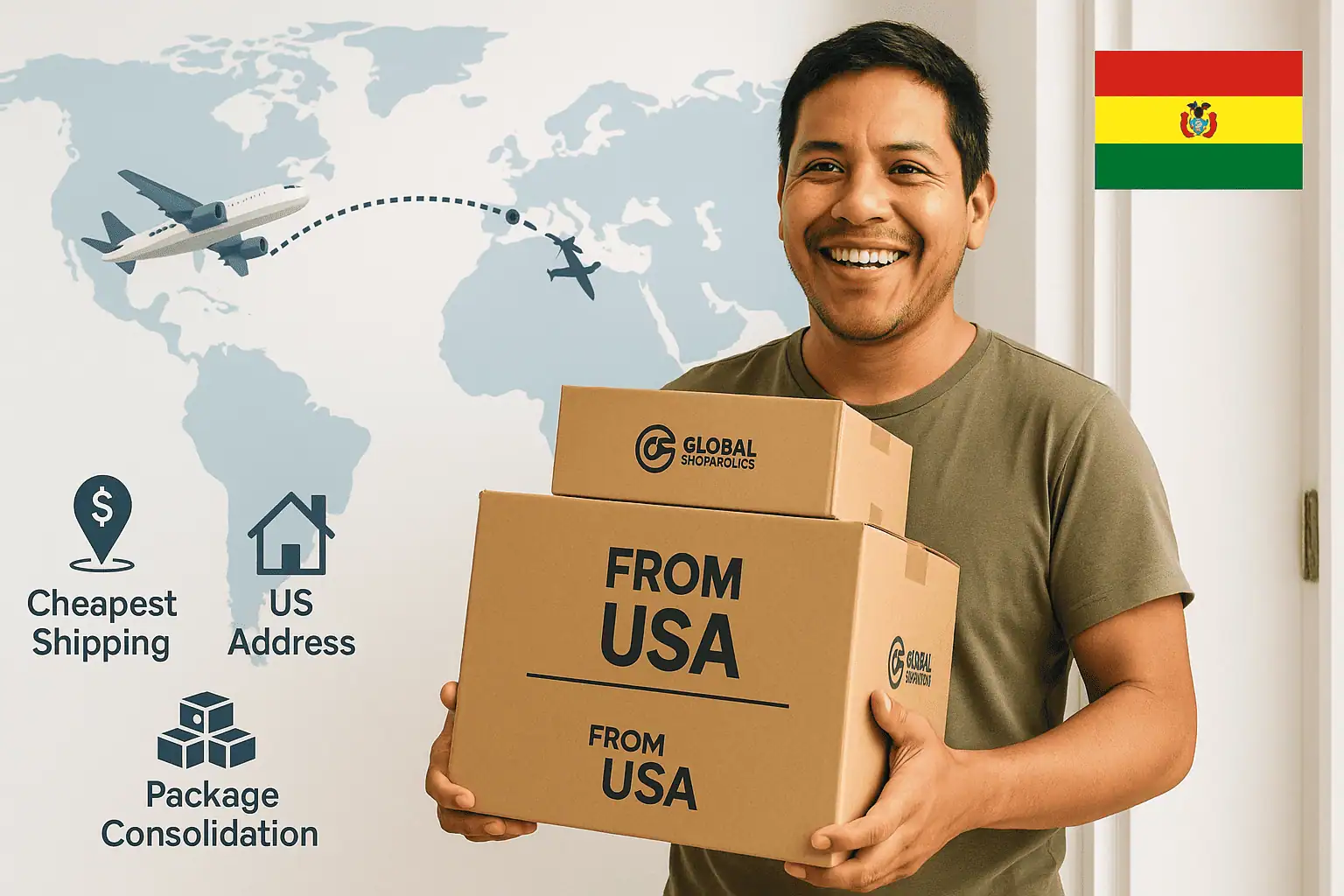 Save Big on Shipping to Bolivia from the USA with Global Shopaholics!