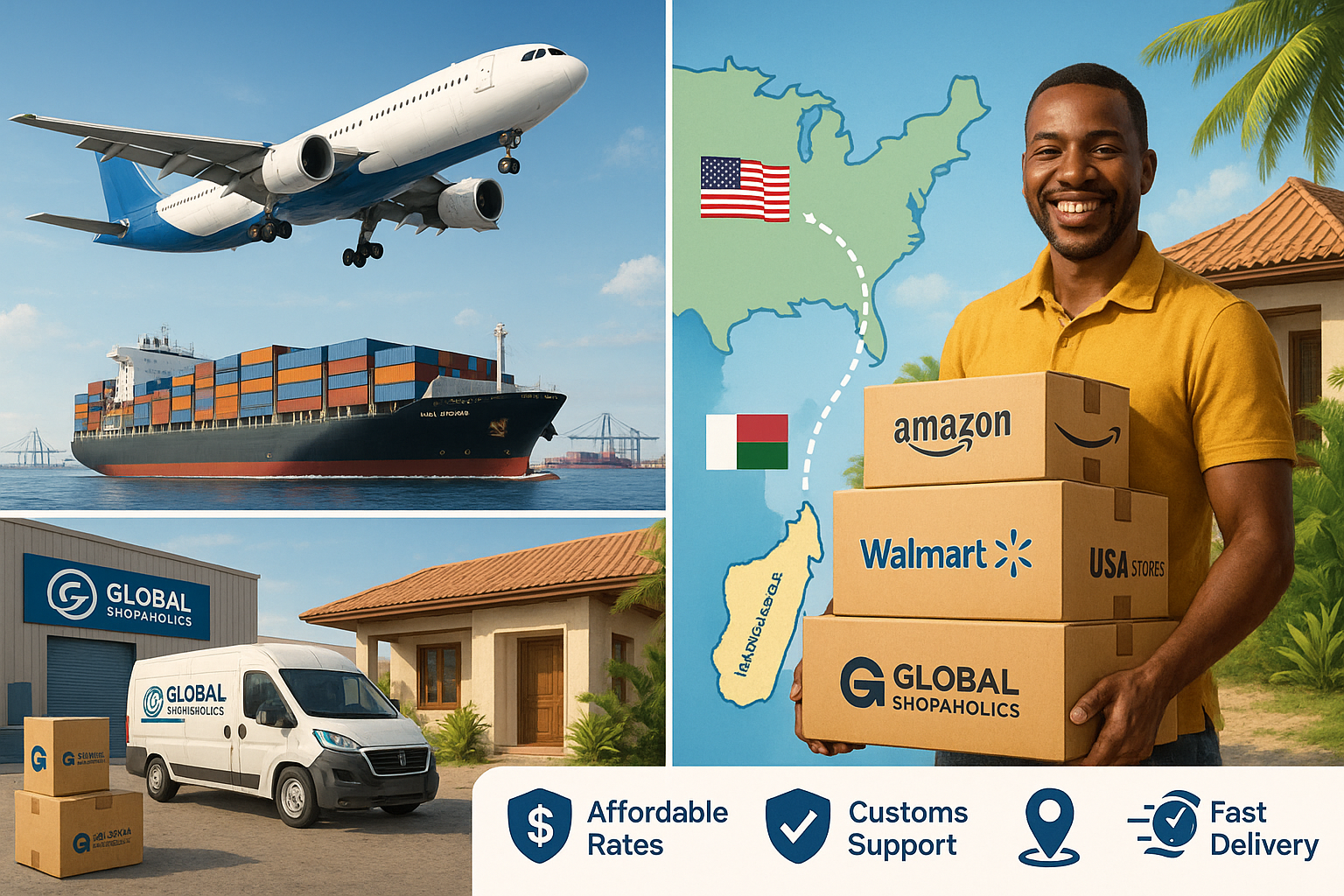 Shipping to Madagascar from the USA Made Easy with Global Shopaholics