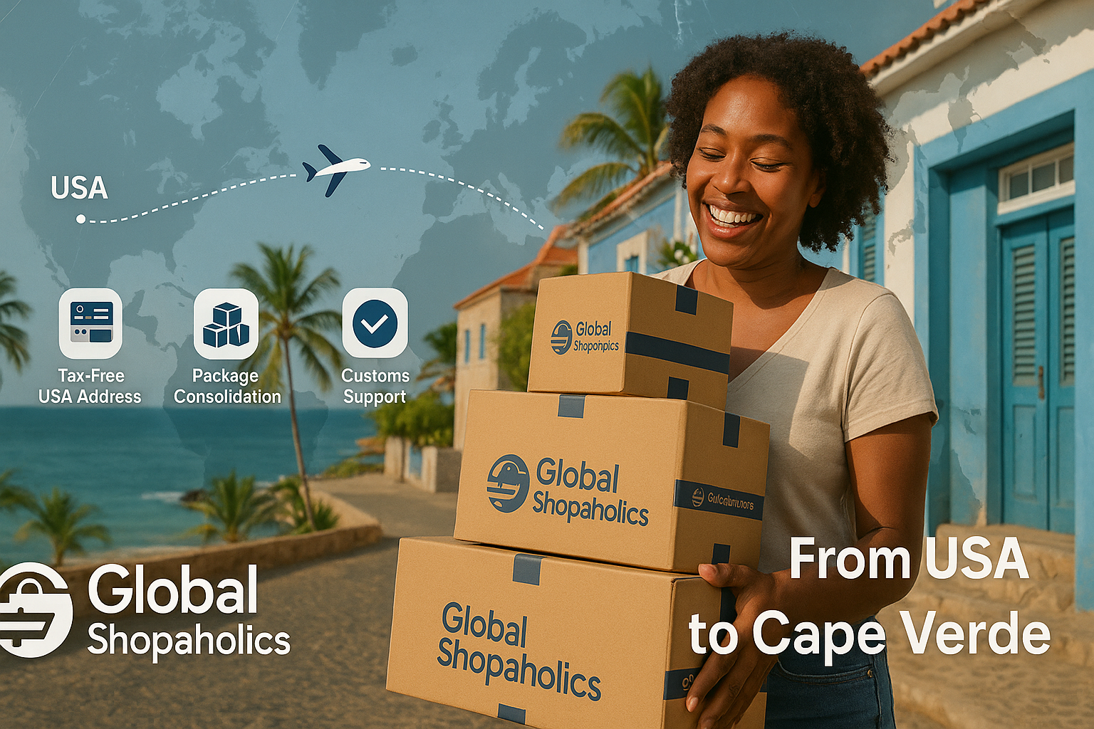 Shipping to Cape Verde from US: Easy Delivery with Global Shopaholics