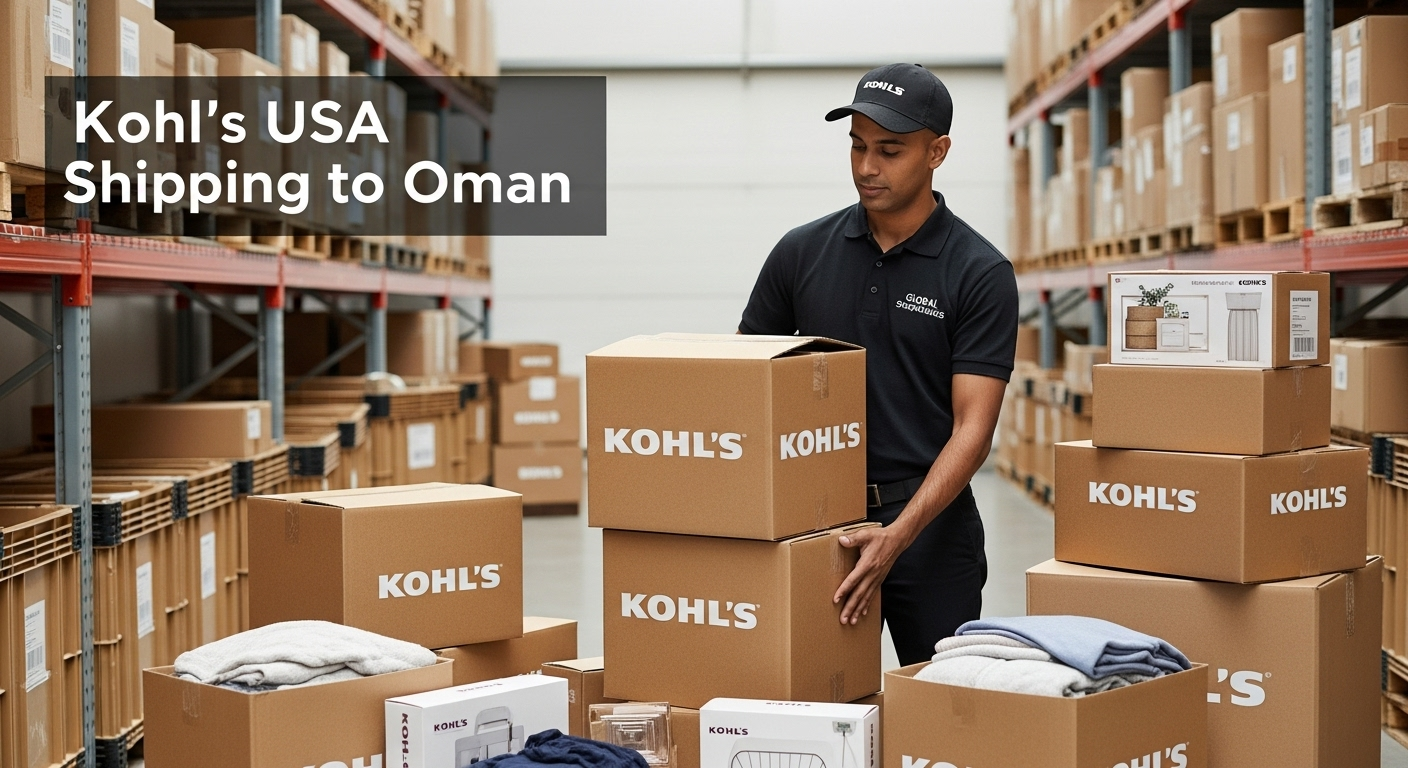 تقدم شركة Kohl's خدمة الشحن إلى عُمان مع Global Shopaholics: تسوق الأزياء والمنتجات المنزلية بسهولة.