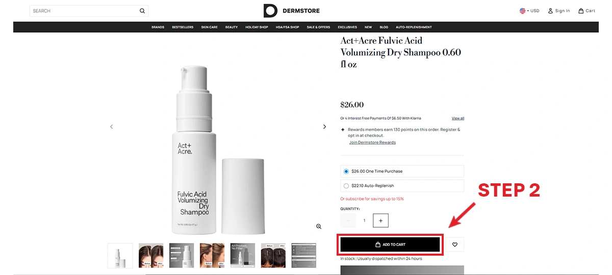 Dermstore-Step 2