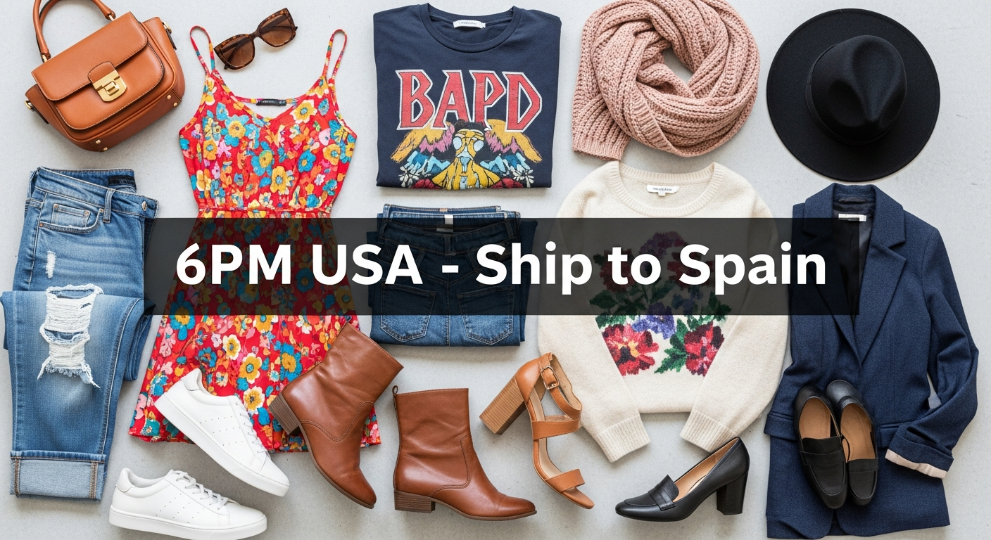 Does 6PM store ship to Spain from the US? Shop Discount Fashion from the USA with Global Shopaholics.