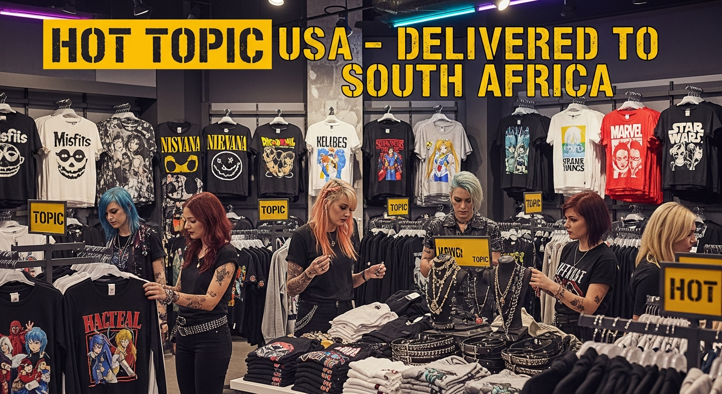 Does Hot Topic Ship to South Africa from the US? Buy Hot Topic USA Apparel with Global Shopaholics.