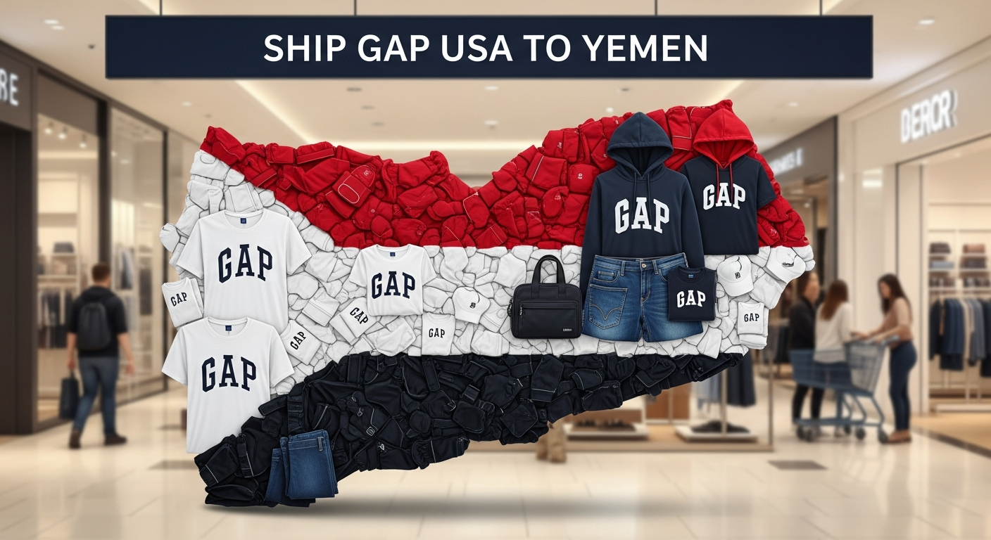 Does Gap ship to Yemen from US? Order Gap USA Clothing for Yemen with Global Shopaholics.