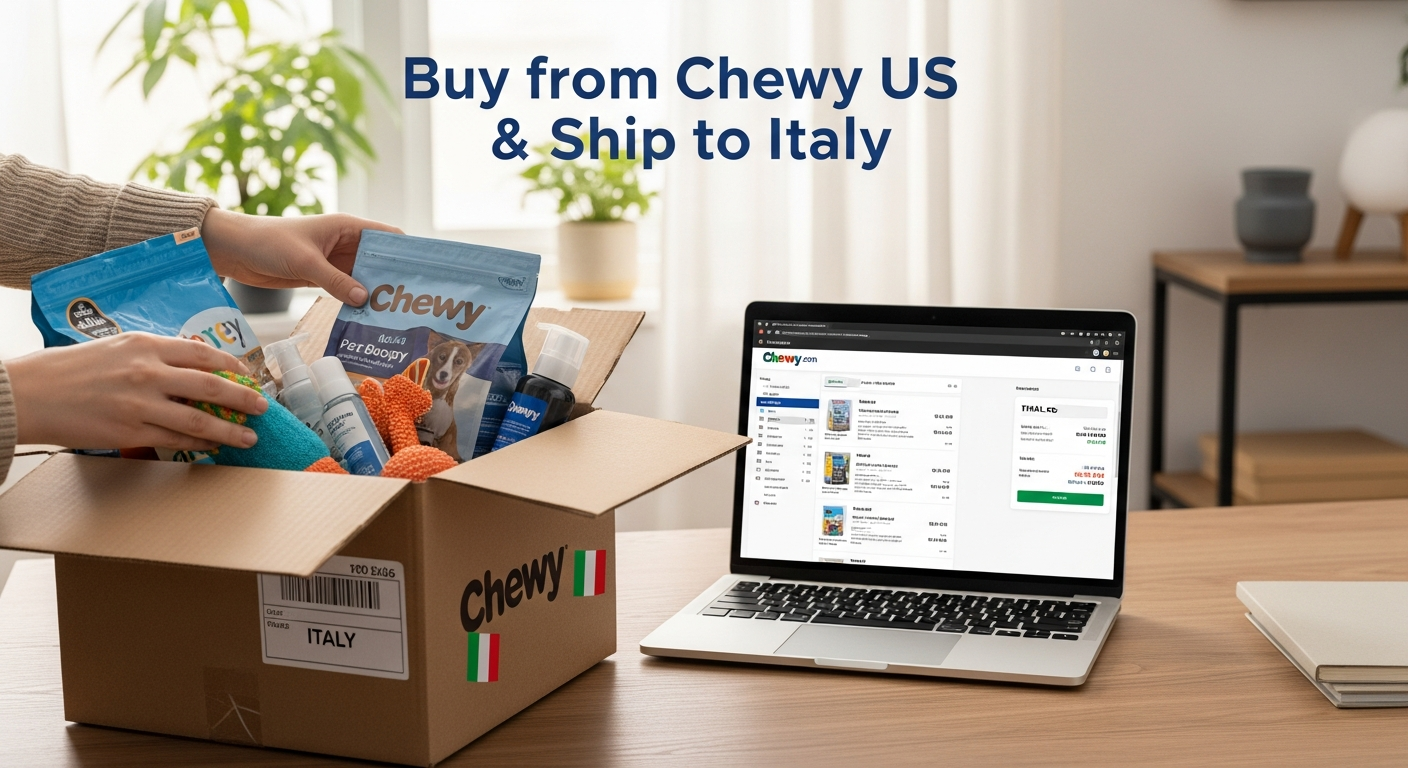 Buy from Chewy US and ship to Italy