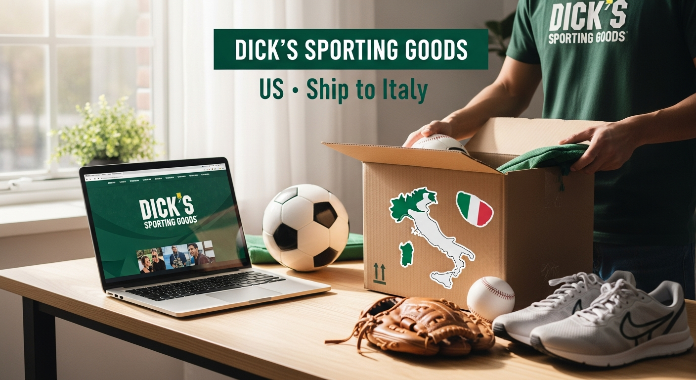 Buy from Dick’s Sporting Goods US and ship to Italy