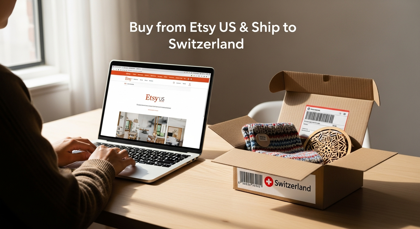 Buy from Etsy US and ship to Switzerland