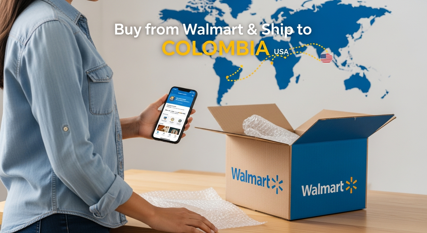 Buy from Walmart and ship to COLOMBIA