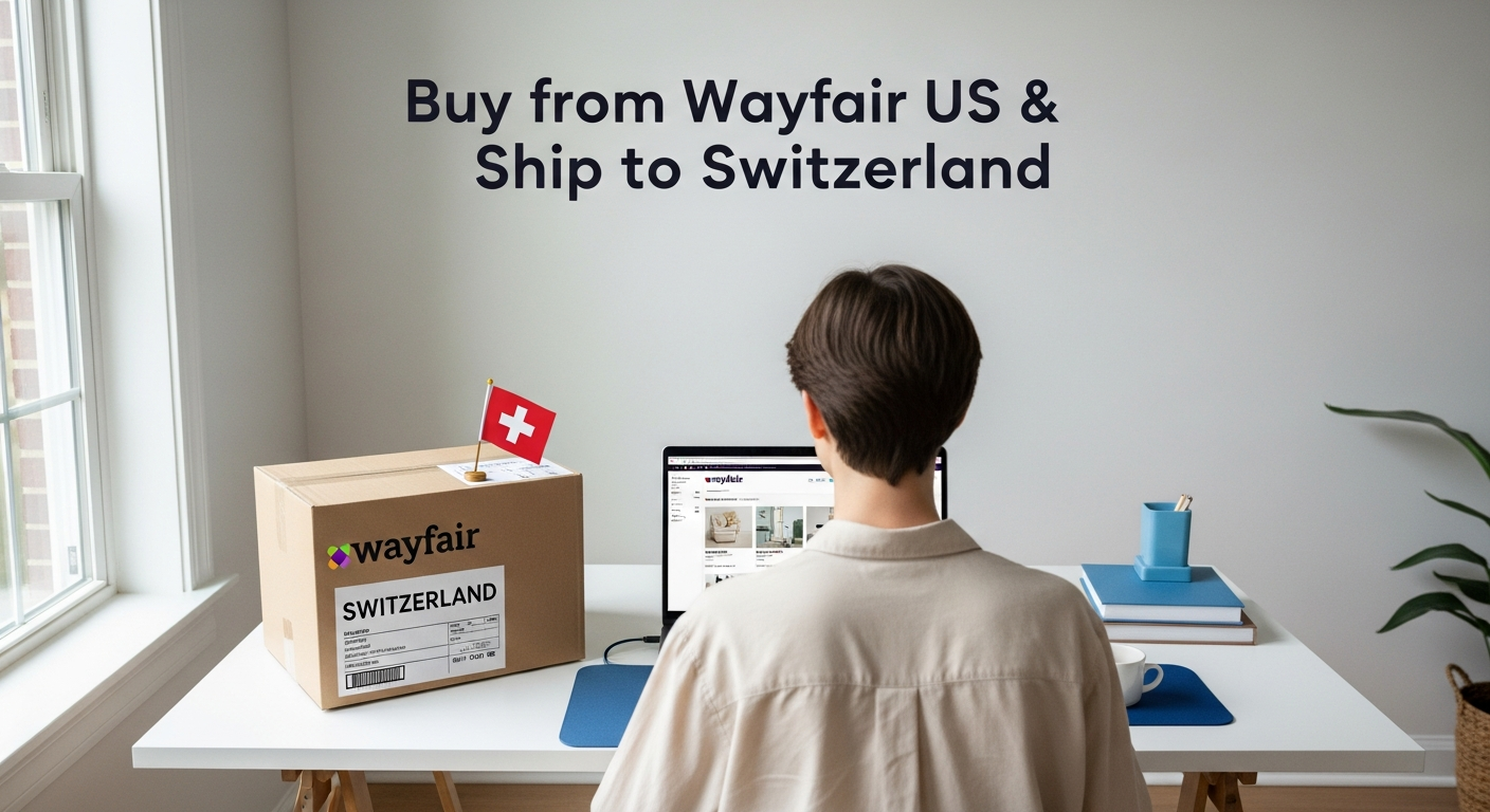 Buy from Wayfair US and ship to Switzerland