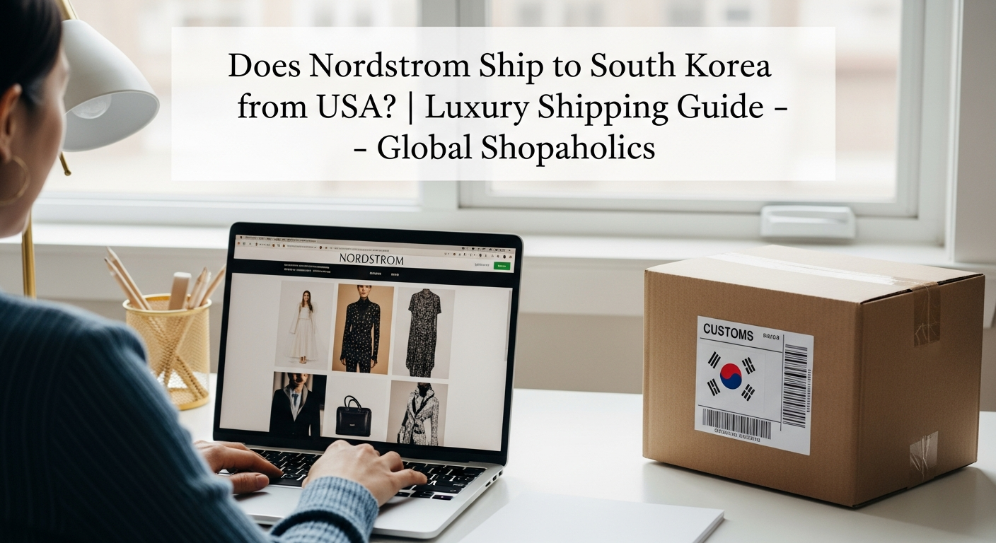 Does Nordstrom Ship to South Korea from USA? Luxury Fashion Shipping Guide with Global Shopaholics.