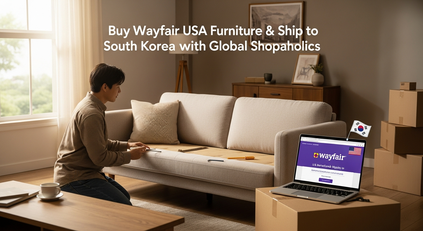 Does Wayfair Ship to South Korea from USA? How to Buy Home Furniture from Wayfair USA with Global Shopaholics.