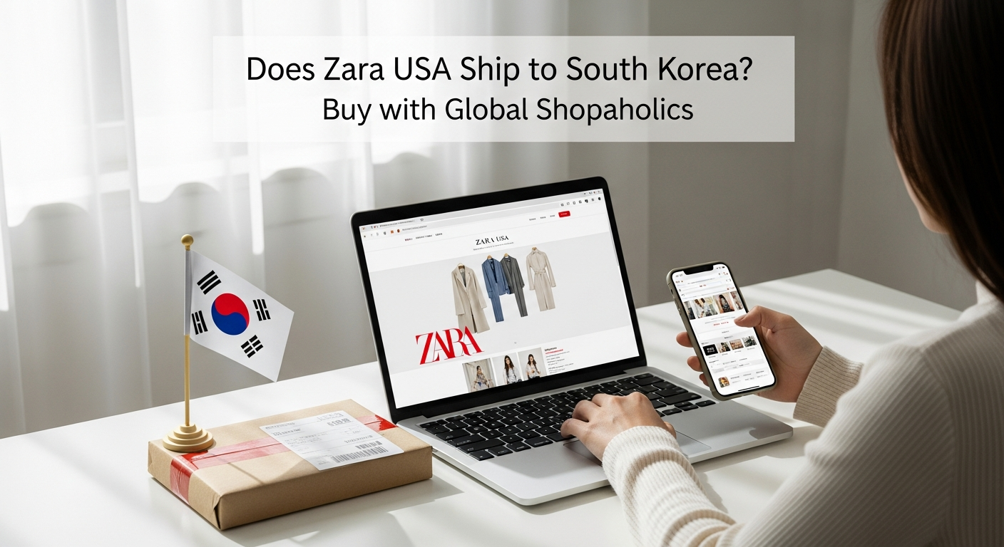 Does Zara Ship to South Korea from USA? How to Buy Zara USA Clothing with Global Shopaholics.