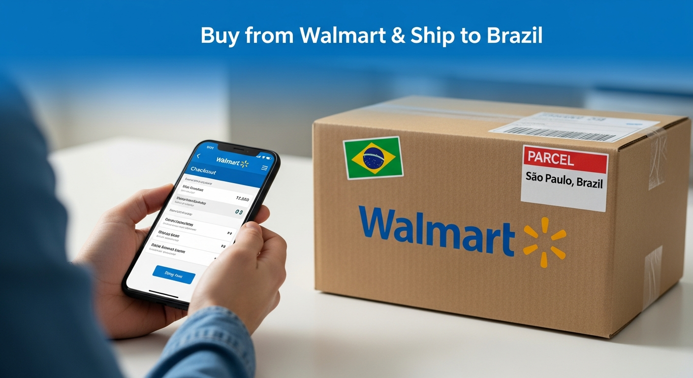 Buy from Walmart and ship to Brazil