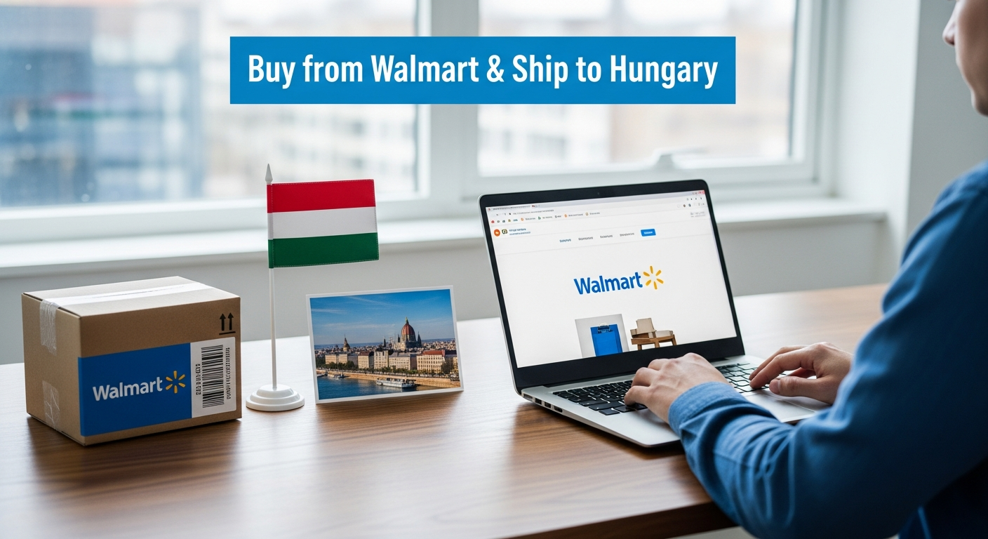 Buy from Walmart and ship to Hungary