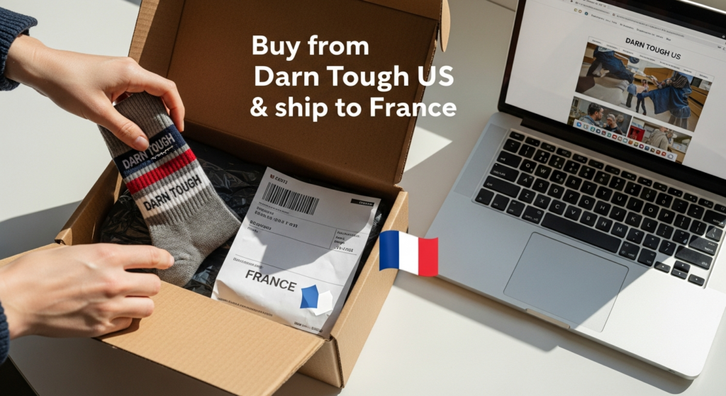 Buy from Darn Tough US and ship to France