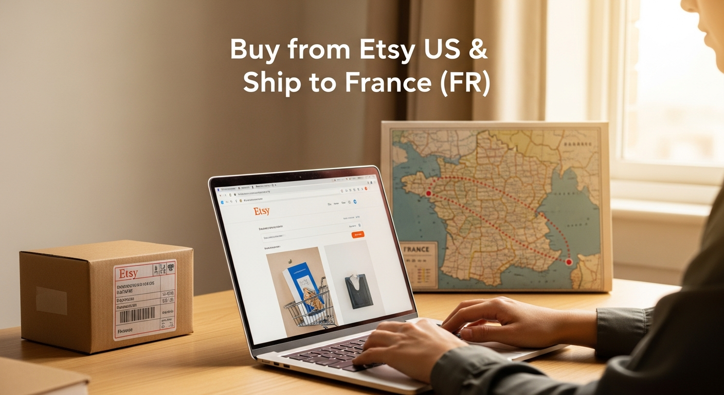 Buy from Etsy US and ship to France