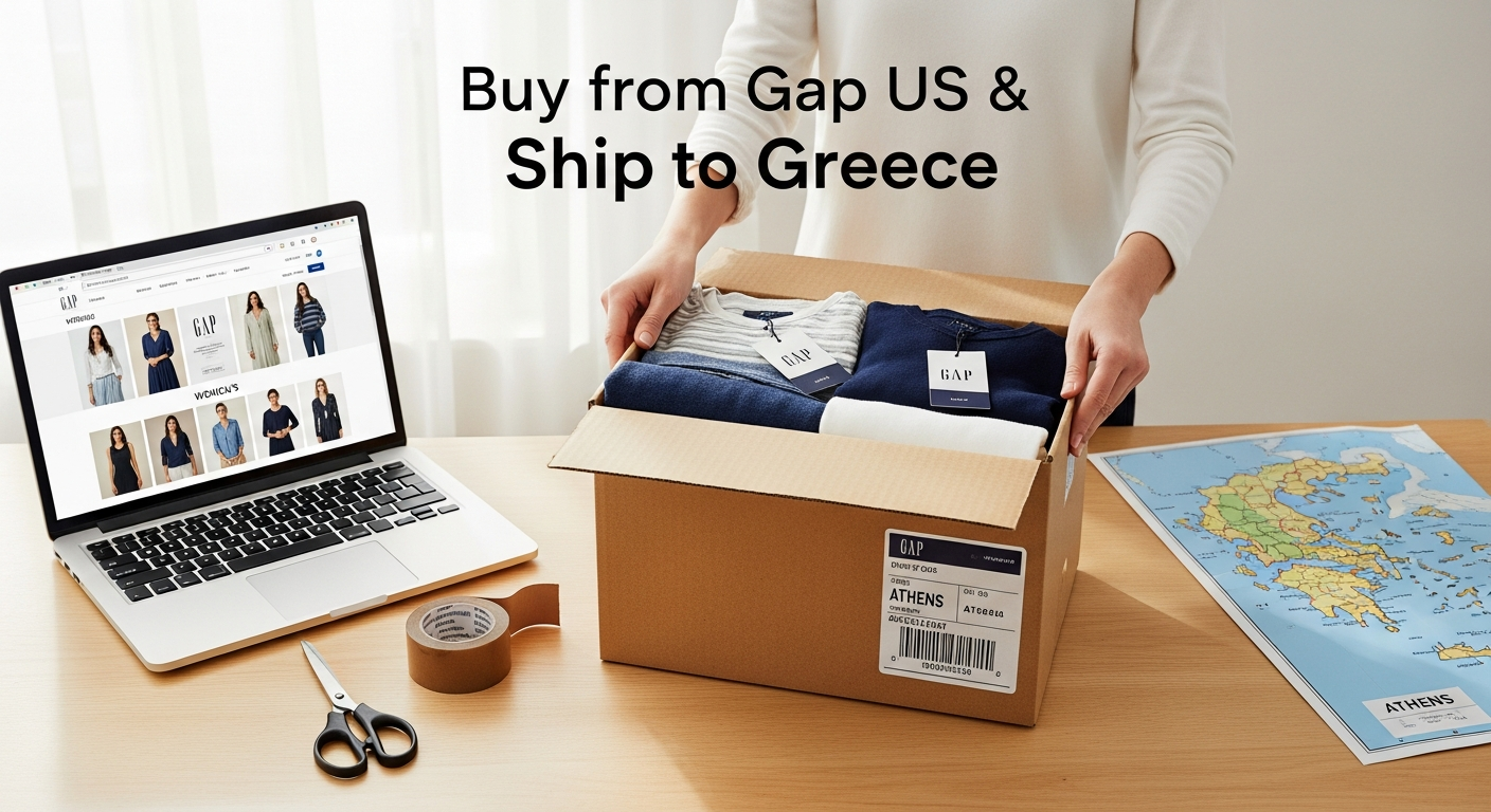 Buy from Gap US and ship to Greece