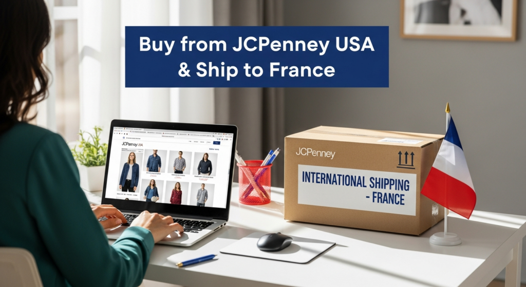 Buy from JCPenney USA and ship to France