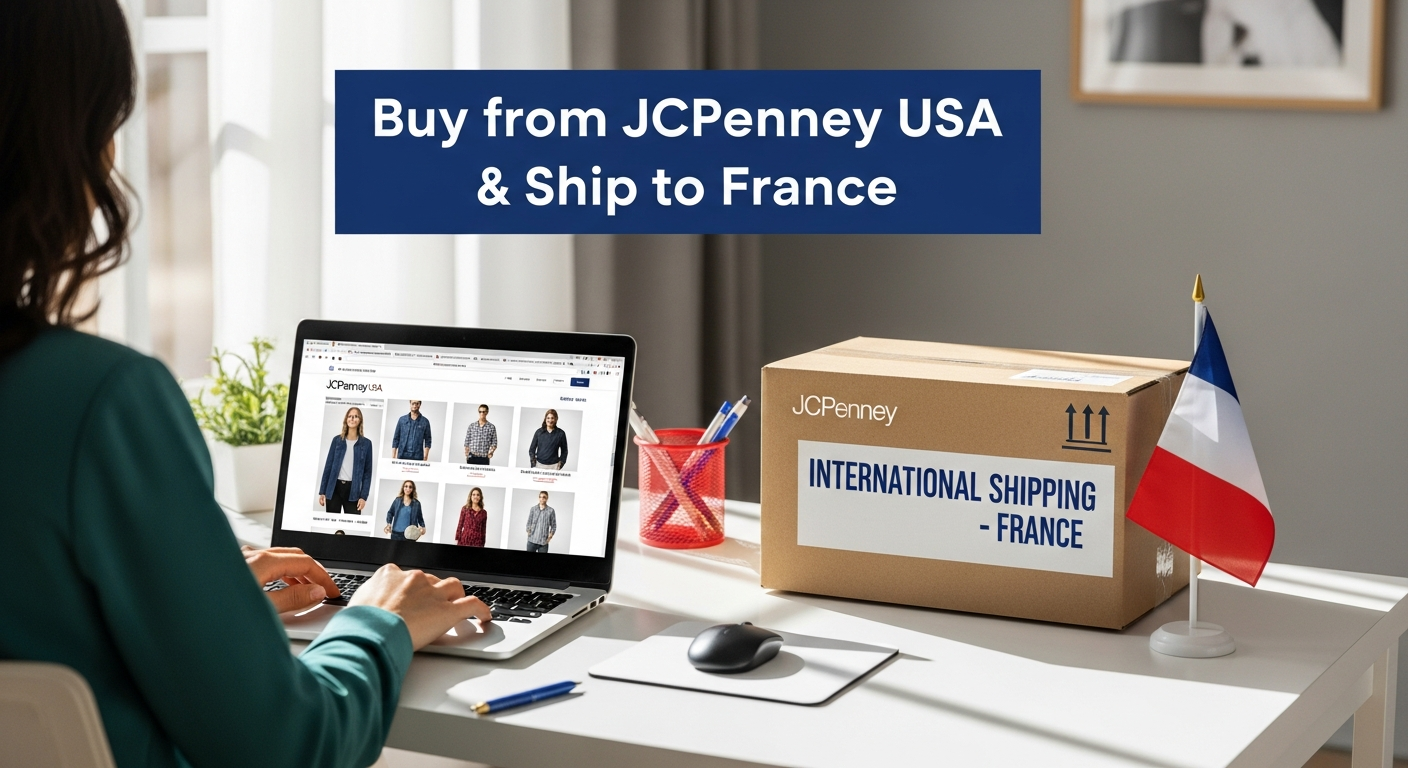 Buy from JCPenney USA and ship to France