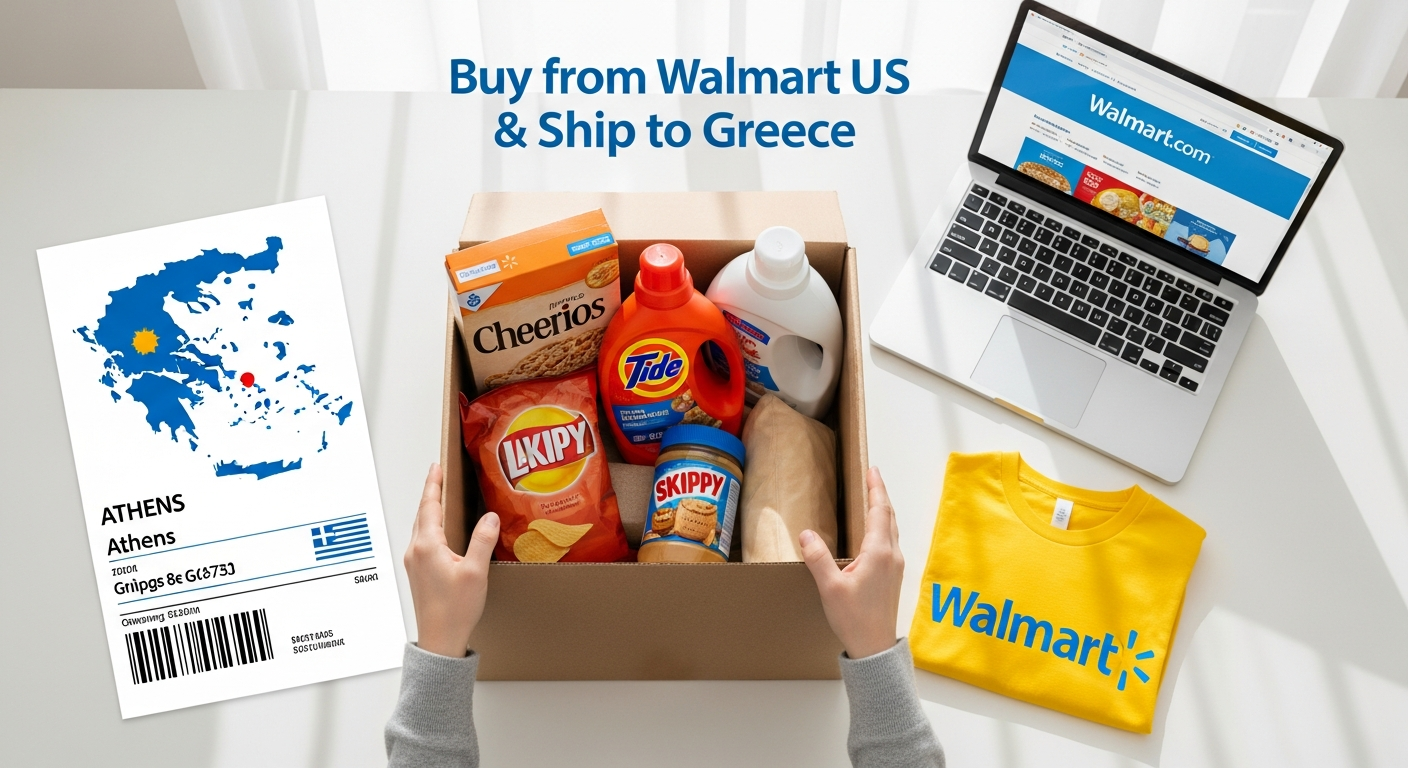Buy from Walmart US and ship to Greece