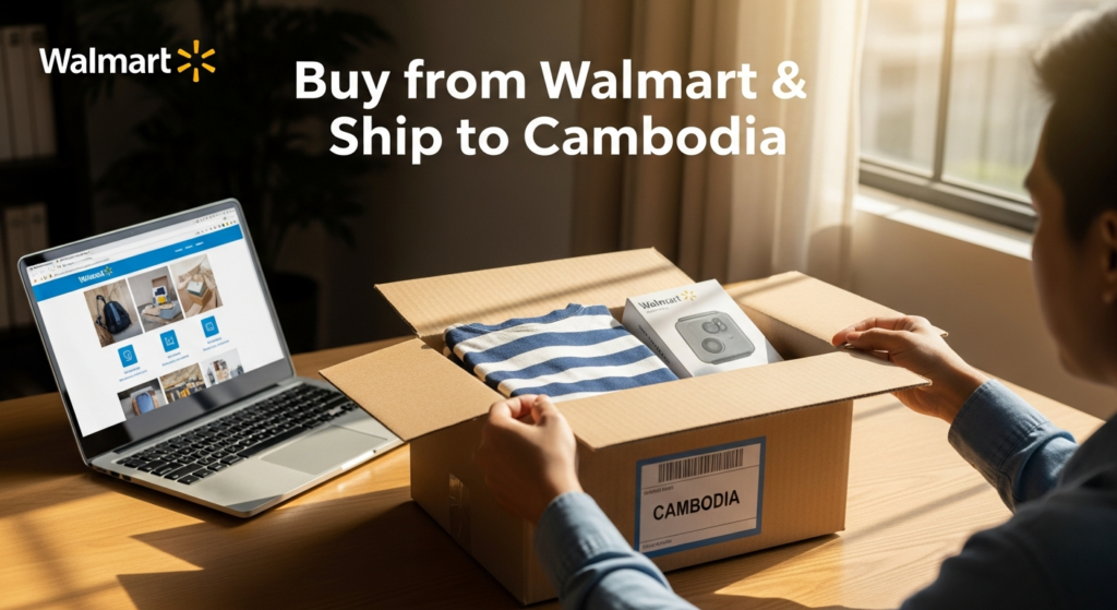 Buy from Walmart and ship to Cambodia