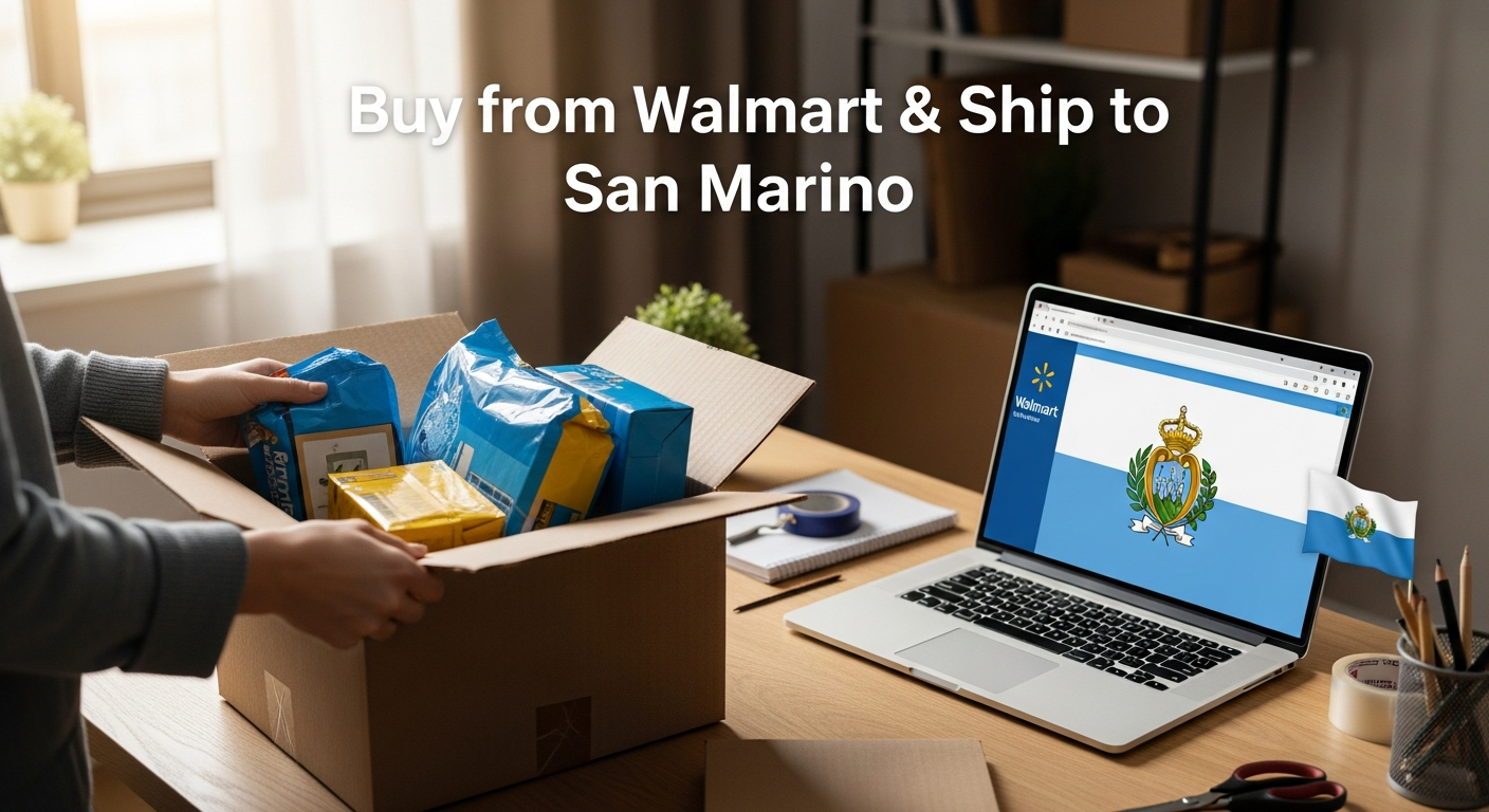 Buy from Walmart and ship to San Marino
