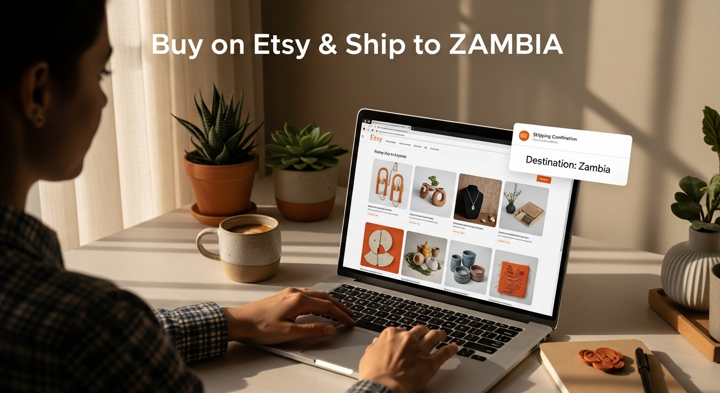 Buy from Etsy and ship to ZAMBIA