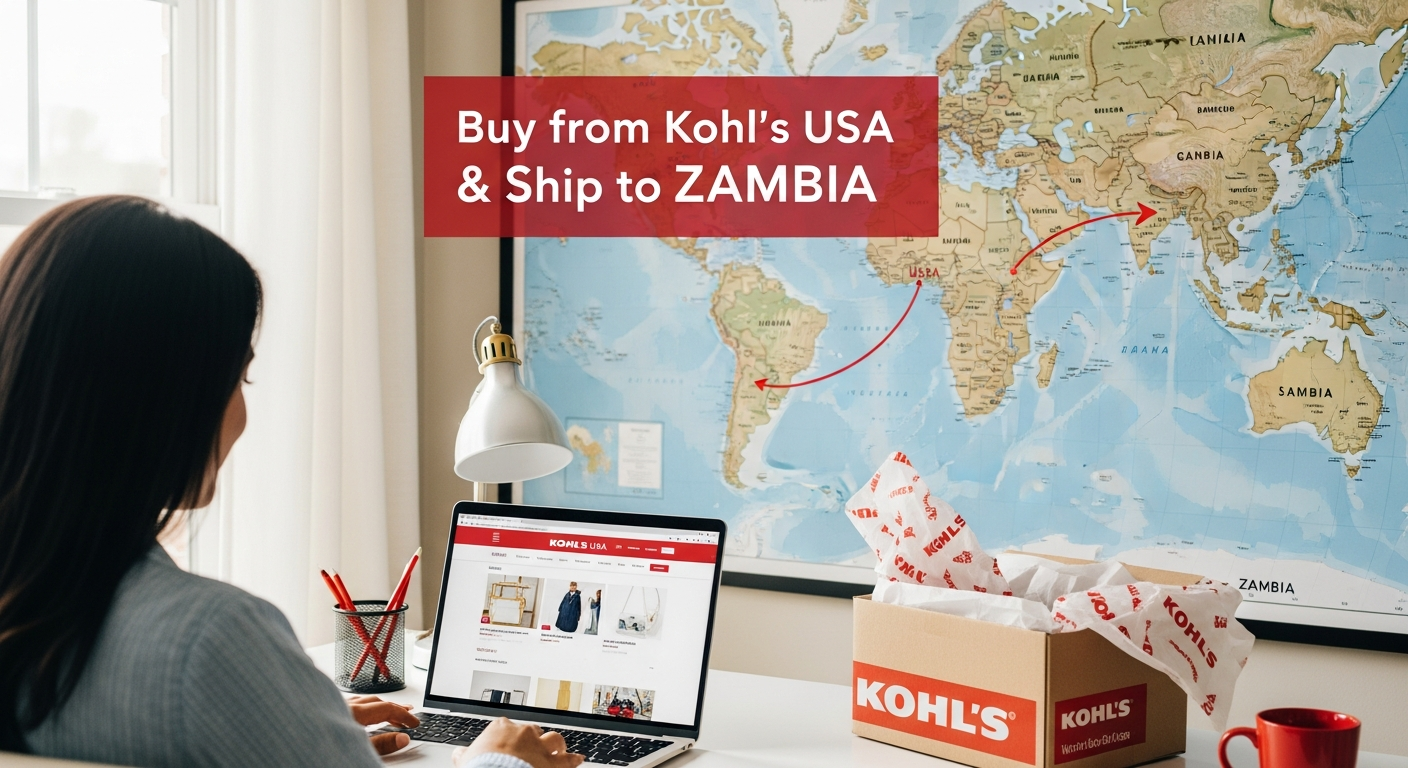 Buy from Kohl’s USA and ship to ZAMBIA
