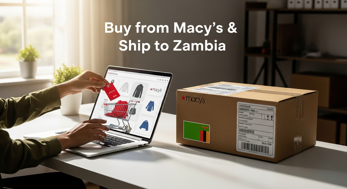 Buy from Macys and ship to ZAMBIA
