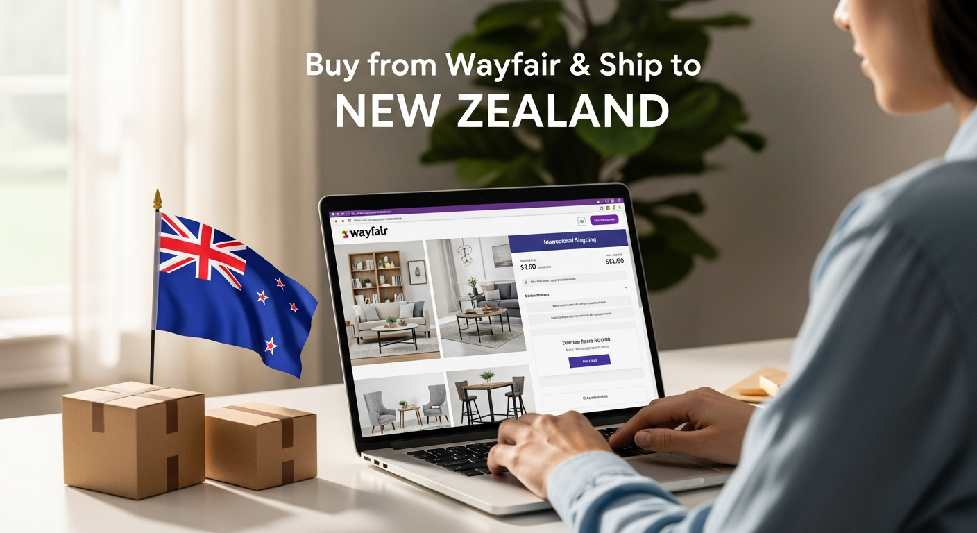Buy from Wayfair and ship to NEW ZEALAND