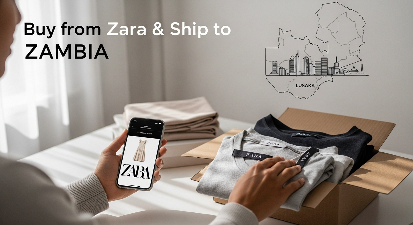 Buy from Zara and ship to ZAMBIA