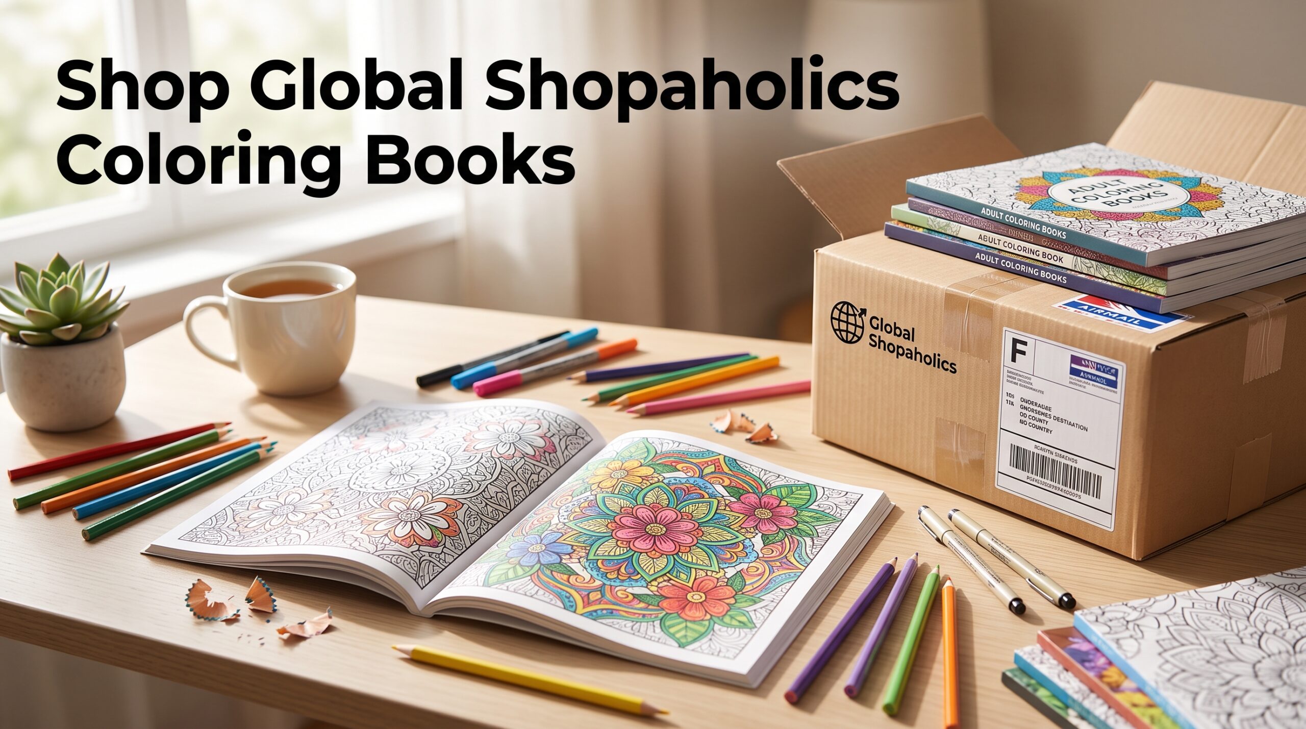 Stress Relief Coloring Books: How to Shop Worldwide with Global Shopaholics